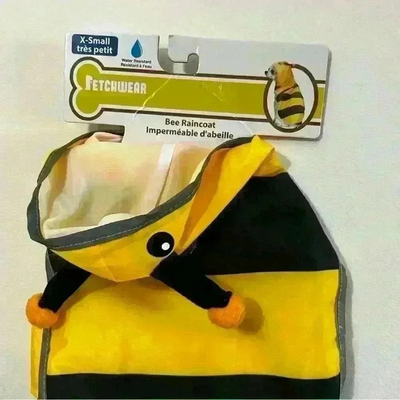 ❤️ ✨Host Pick✨ BNWT Fetchwear Dog/Cat Bee Raincoat/Halloween Costume,Size XS - Picture 3 of 5